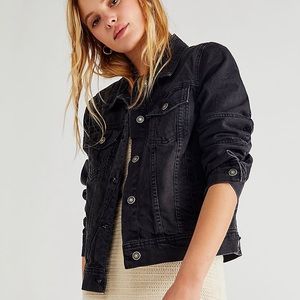 Free People “Rumors” Denim Jacket Black
